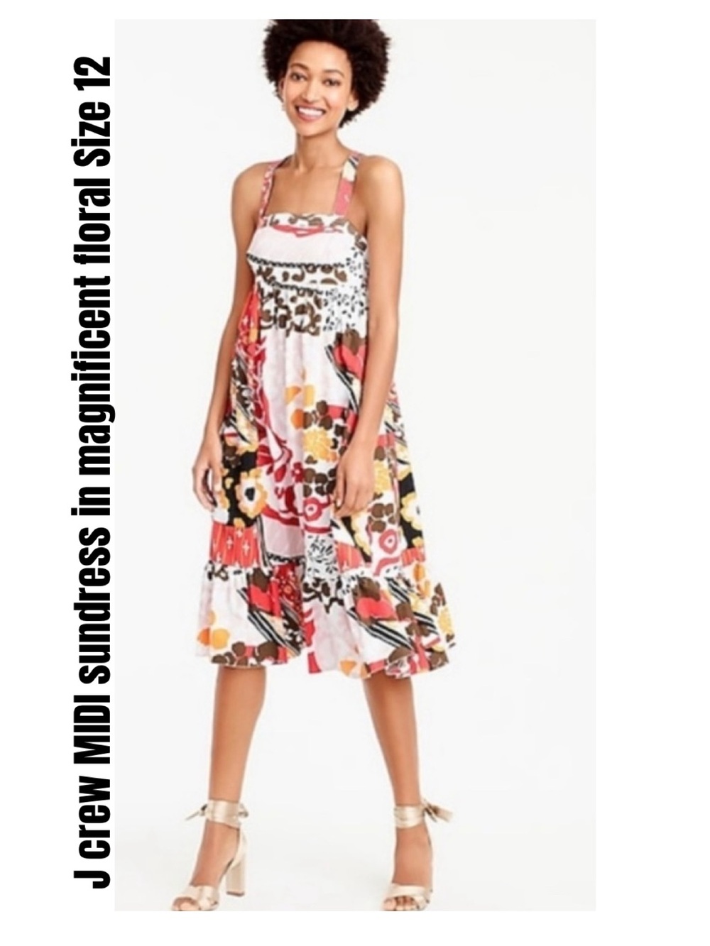 J crew MIDI sundress in magnificent floral Size 12